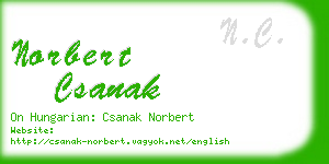 norbert csanak business card
